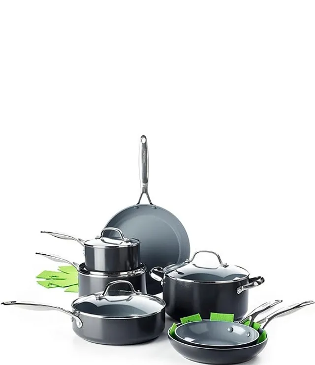 Rio Ceramic Nonstick 16-Piece Cookware Set, Turquoise