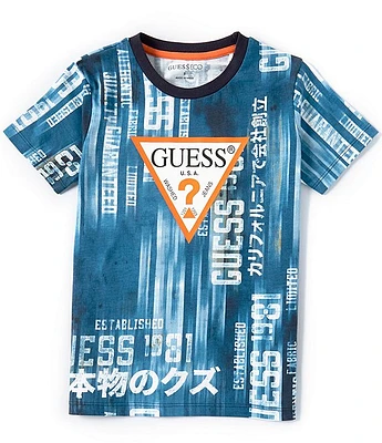 Guess Big Boys 8-18 Short Sleeve Geometric Energy Graphic Print T-Shirt