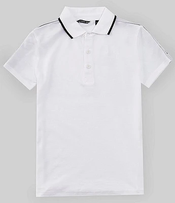 Guess Big Boys 8-18 Short Sleeve Logo Taping Organic Cotton Polo Shirt