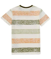 Guess Big Boys 8-18 Short Sleeve Stripe Slub Jersey T-Shirt