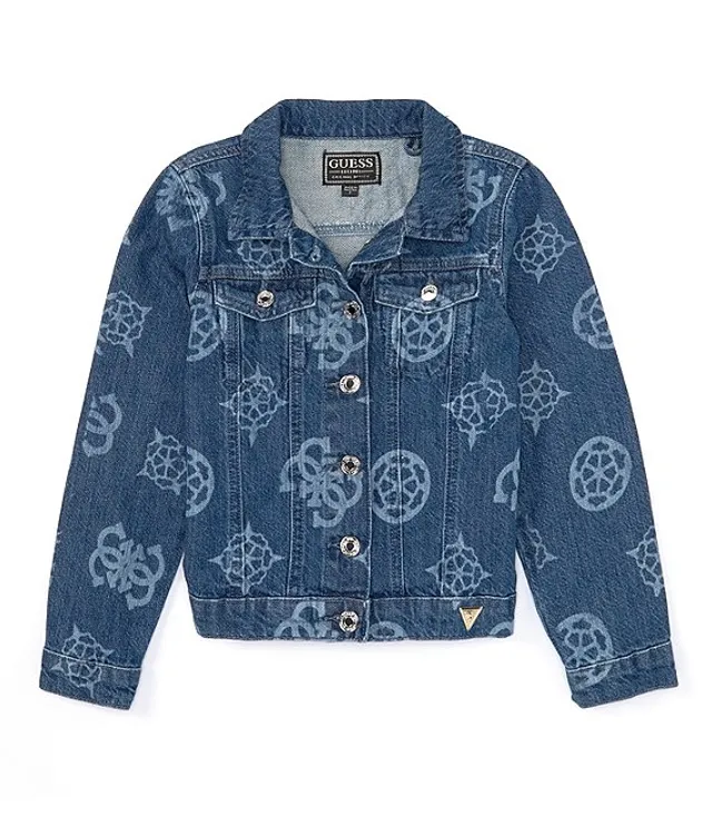 Guess Big Girls 7-16 Allover Laser Print Denim Jacket