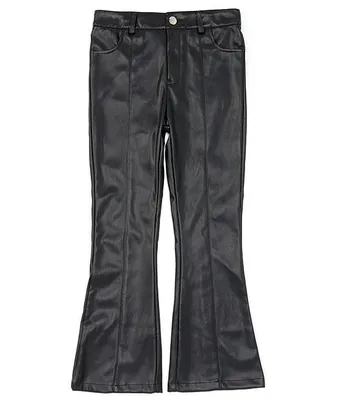 Guess Big Girls 7-16 Flared Leather Coated Pants