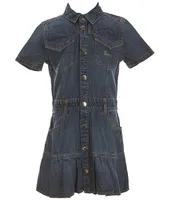 Guess Big Girls 7-16 Short Sleeve Denim Dress