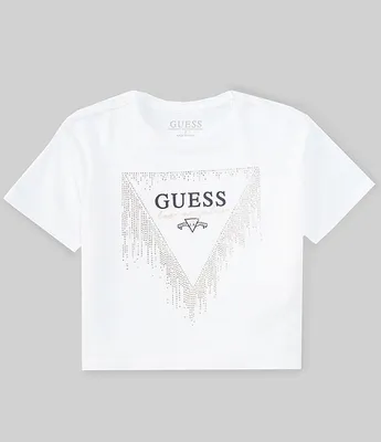 Guess Big Girls 7-16 Short Sleeve Midi Embroidery T-Shirt