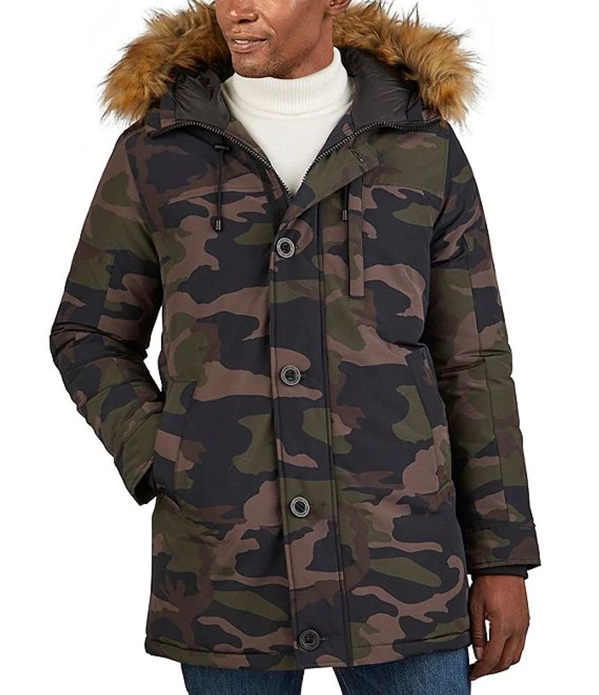 Wardianzaak Canberra koppeling Guess Camouflage-Printed Faux-Fur-Trimmed Hooded Heavyweight Parka | The  Shops at Willow Bend