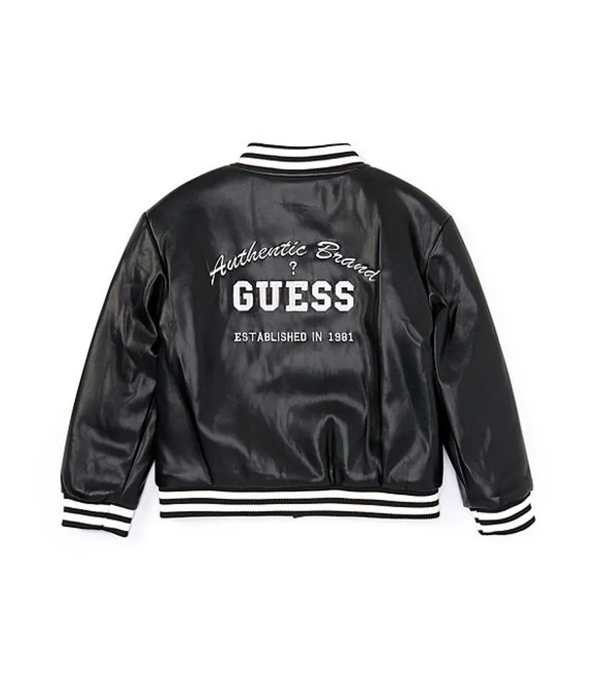 GRAPHICS LEATHER VARSITY in black