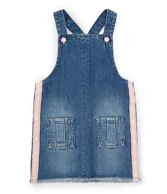 Guess Little Girls 2T-7 Contrast-Taping Denim Skirtall