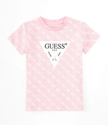 Guess Little Girls 2T-7 Printed Icon Logo Short Sleeve T-Shirt