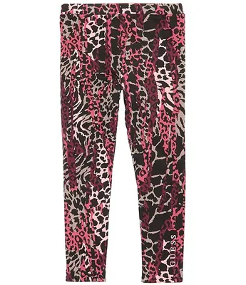 Guess Little Girls 2T-7 Coated Suede Metallic Leggings