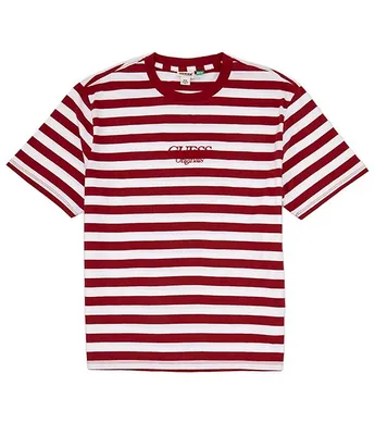 Guess Short Sleeve Simple Stripe T-Shirt