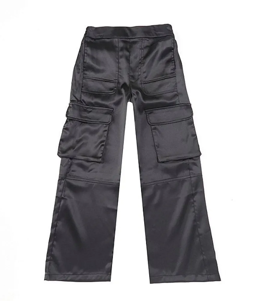 Girls Black Cargo Wide Leg Trousers | New Look