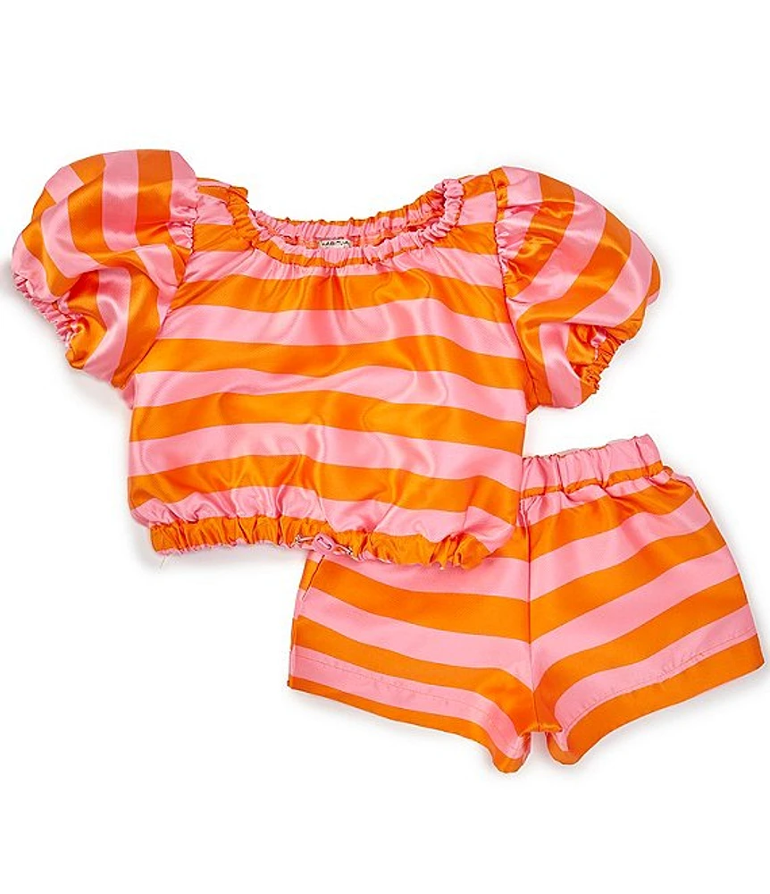 Habitual Big Girls 7-16 Stripe Parachute Short Set