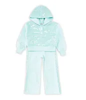 Habitual Little Girls 2T-6 Allover Sequin Hoodie & Pant Set