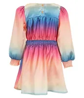 Habitual Little Girls 3T-6 Long Sleeve Ombre Stain Dress