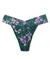 Hanky Panky Floral Print Original Rise Lace Thong