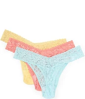 Hanky Panky Original Rise Solid Lace Thongs 3-Pack