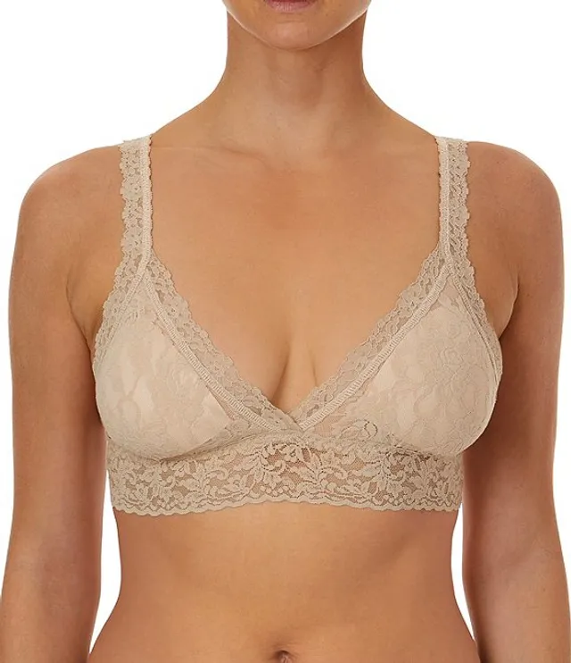 Signature Lace Padded Crossover Bralette White