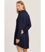 Hanro Grand Central Micro-Modal Silk Blend Button-Front Nightshirt