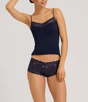 Hanro Moments Fine Ribbed Lace Cami