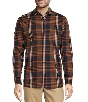 Hart Schaffner Marx Autumnal Equinox Collection Albini Long Sleeve Plaid Sportshirt