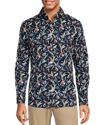 Hart Schaffner Marx Botanica Collection Long Sleeve Floral Sport Shirt