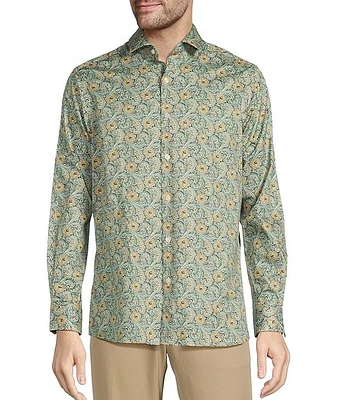 Hart Schaffner Marx Botanica Collection Long Sleeve Paisley Sport Shirt