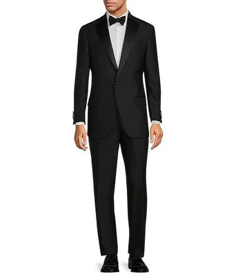 Hart Schaffner Marx Chicago Classic Fit Flat Front 2-Piece Tuxedo Suit
