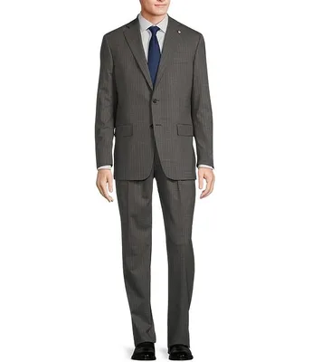 Hart Schaffner Marx Chicago Classic Fit Reverse Pleated Stripe 2-Piece Suit