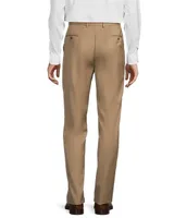 Hart Schaffner Marx Chicago Classic Fit Flat Front Solid Dress Pants