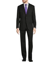 Hart Schaffner Marx Chicago Classic Fit Flat Front Performance Plaid 2-Piece Suit