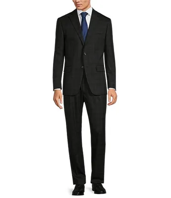Hart Schaffner Marx Chicago Fit Pleated Plaid Performance Wool 2-Piece Suit