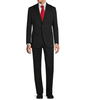 Hart Schaffner Marx Chicago Classic Fit Flat Front Solid 2-Piece Suit