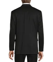 Hart Schaffner Marx Classic Fit Solid Black Wool Blend Sport Coat