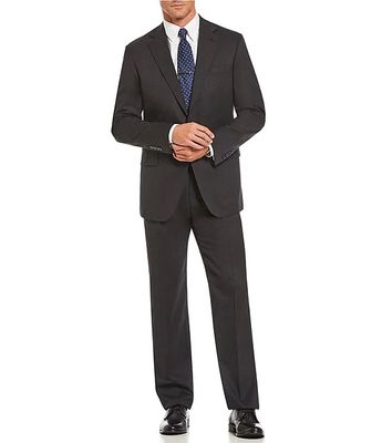 Hart Schaffner Marx Chicago Classic Fit Pleated Solid 2-Piece Suit