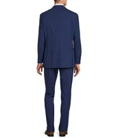 Hart Schaffner Marx New York Modern Fit Flat Front Ultra Stretch Plaid 2-Piece Suit