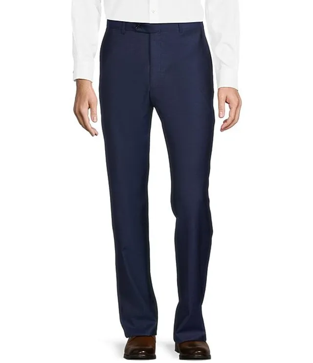 Hart Schaffner Marx Chicago-Fit Flat-Front Ultra-Stretch Blue