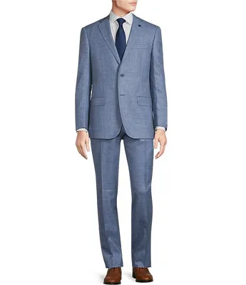 Hart Schaffner Marx Solid Classic Fit Wool Blend 2-Piece Suit