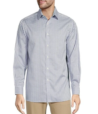Hart Schaffner Marx State Street Essentials Long Sleeve Spread Collar Checkered Sport Shirt