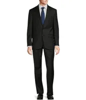 Hickey Freeman Classic Fit 2 Reverse Pleat Mini Grid Pattern 2-Piece Suit