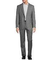 Hickey Freeman Classic Fit Check Windowpane Pattern Sport Coat