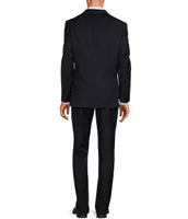 Hickey Freeman Classic Fit Notch Lapel Flat Front Solid 2-Piece Suit