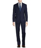 Hickey Freeman Classic Fit Flat Front Solid 2-Piece Suit