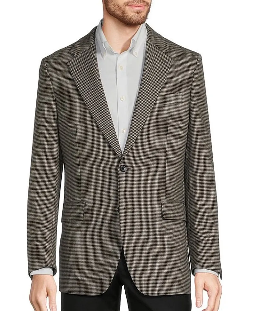 Hickey Freeman Classic Fit Houndstooth Pattern Sport Coat