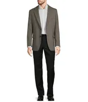 Hickey Freeman Classic Fit Houndstooth Pattern Sport Coat