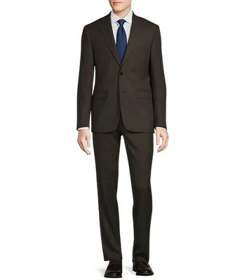 Hickey Freeman Modern Fit Flat Front Mix Pattern 2-Piece Suit