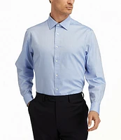 Hickey Freeman Modern Fit Spread Collar Solid Dress Shirt