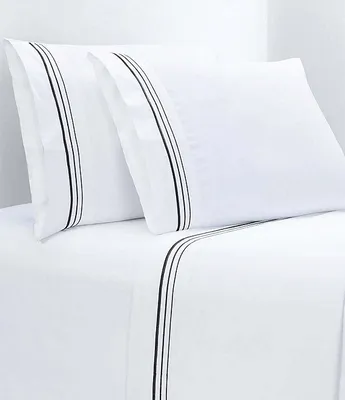 HiEnd Accents 350-Thread Count Embroidered Border Sheet Set