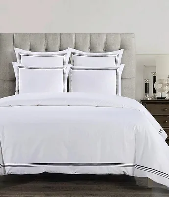 HiEnd Accents Embroidered Border Collection Duvet Cover Mini Set