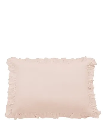 HiEnd Accents Lily Washed Linen Ruffle Pillow Sham