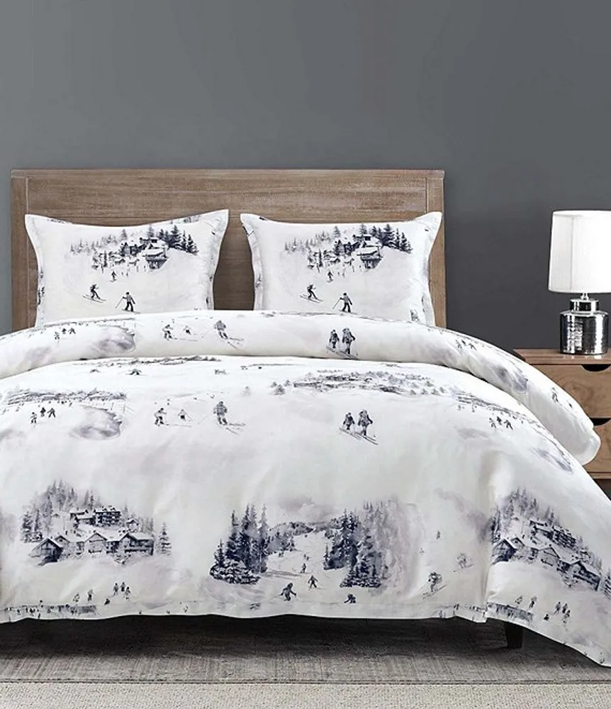 HiEnd Accents Ski Toile Collection Lyocell Duvet Cover Mini Set